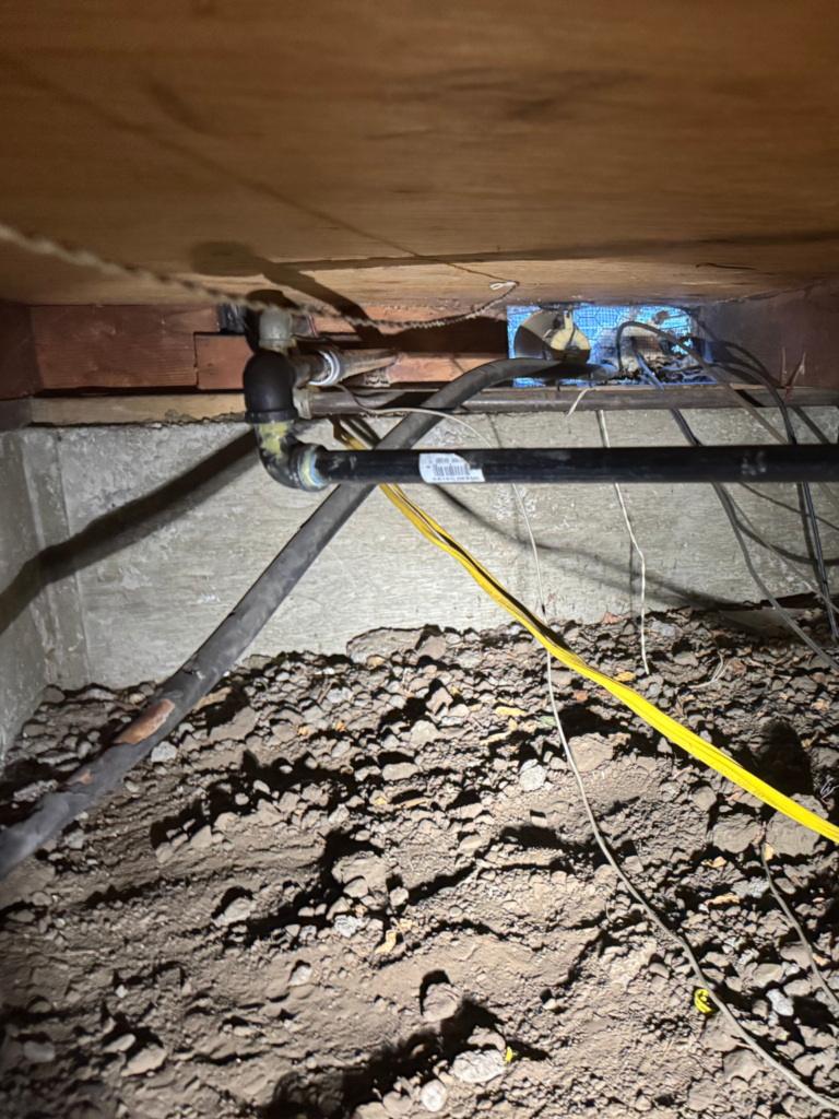 gas pipes under the floor