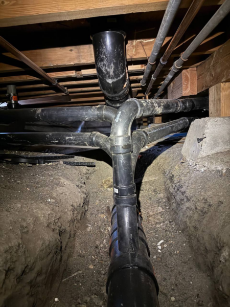 sewerage systems under the floor