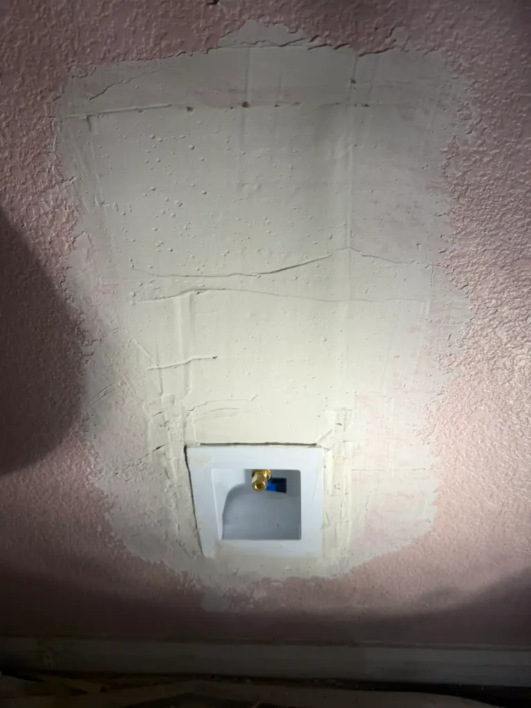 Water line installed for a refrigerator ice maker