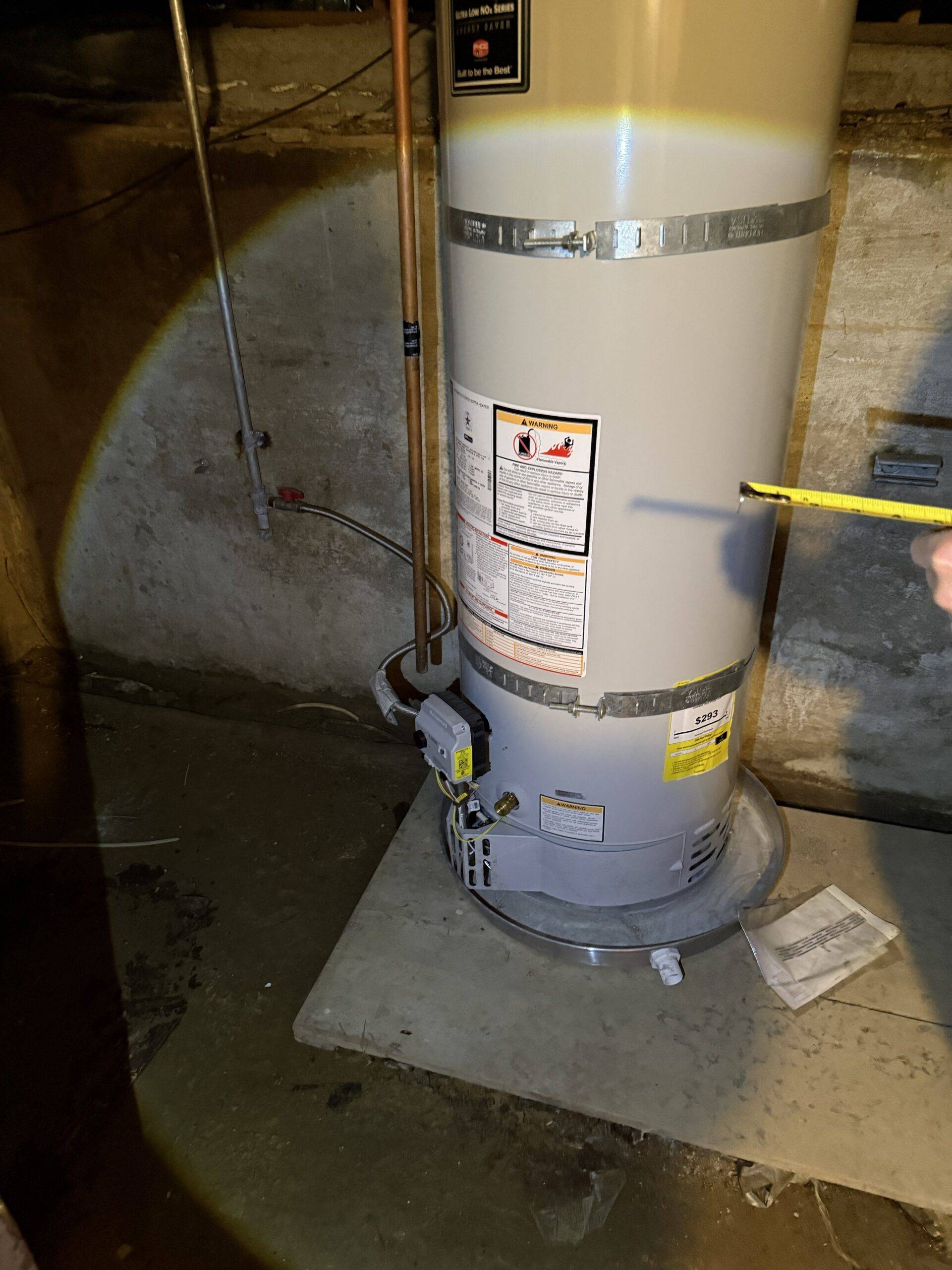 Rheem ProTerra 50 gallon heat pump water heater installed