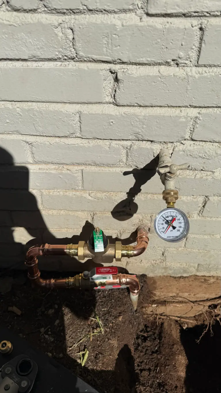 Main water shutoff valve replaced at a residential property