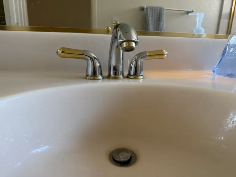 Bathroom faucet replaced at a vanity sink
